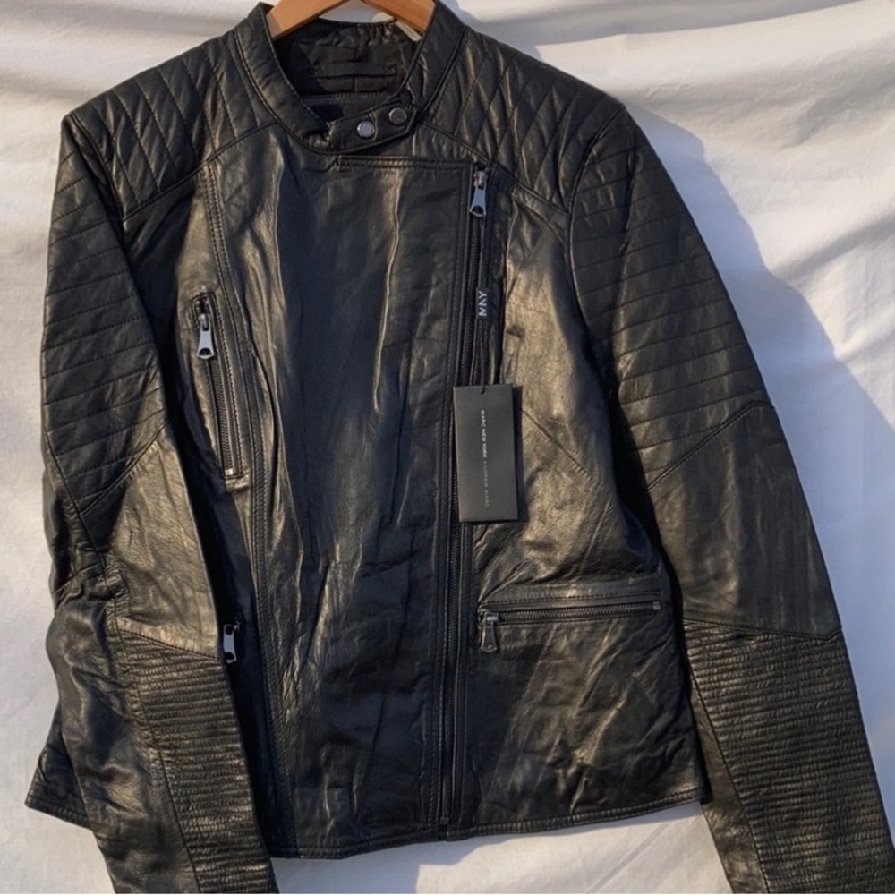 Marc New York Andrew Marc Leather Moto Biker jacket NWT